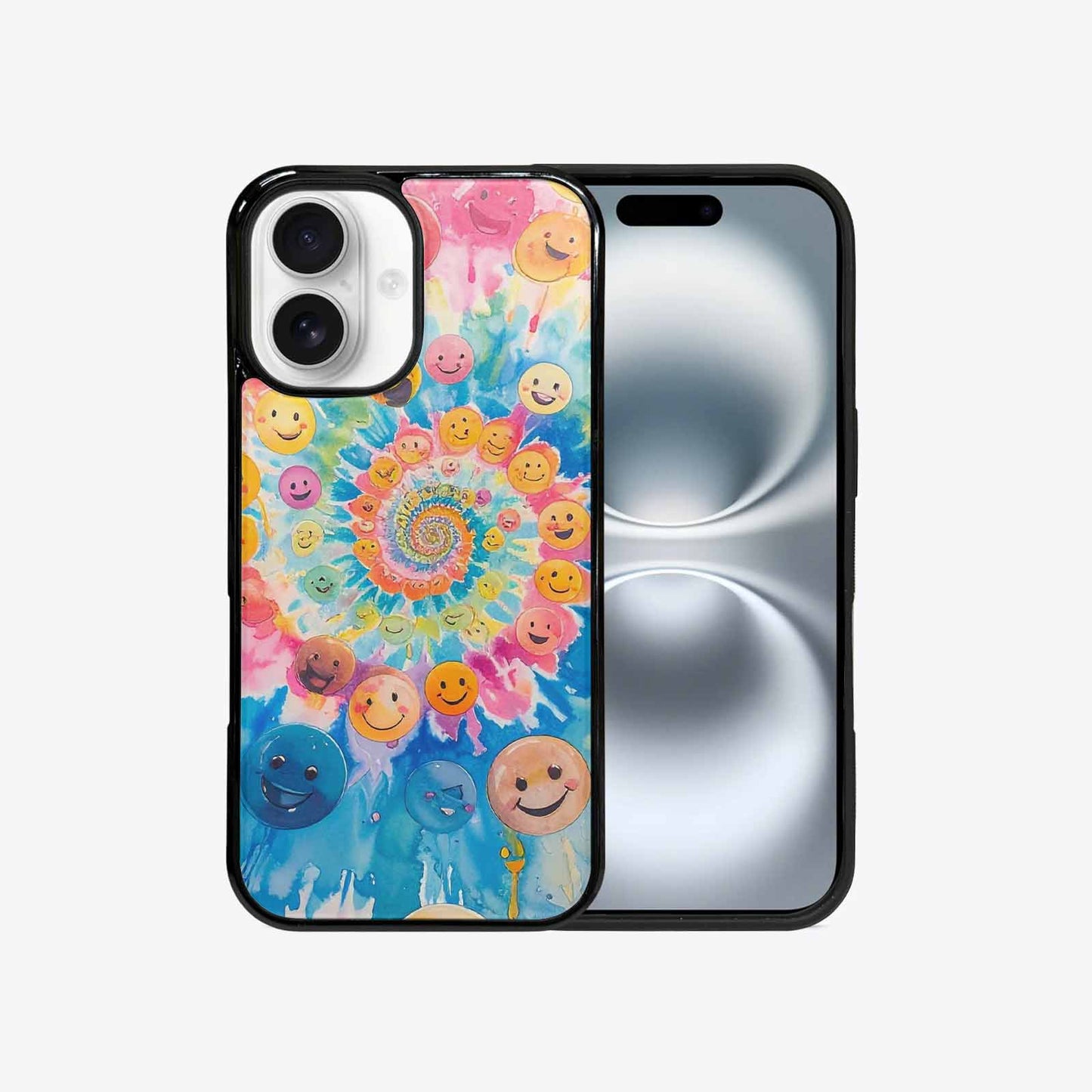iPhone 16 Case — Smiley Facessmiley Faces Tie D, Custom Print Case Cover