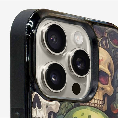 iPhone 16 Pro Max Case — Skulls Pattern Hundreds Of Sma, Personalized Phone Case