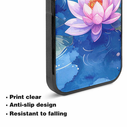 iPhone 15 Plus Case — Monet Water Lilies Painting Pattern, Custom Printed Phone Case