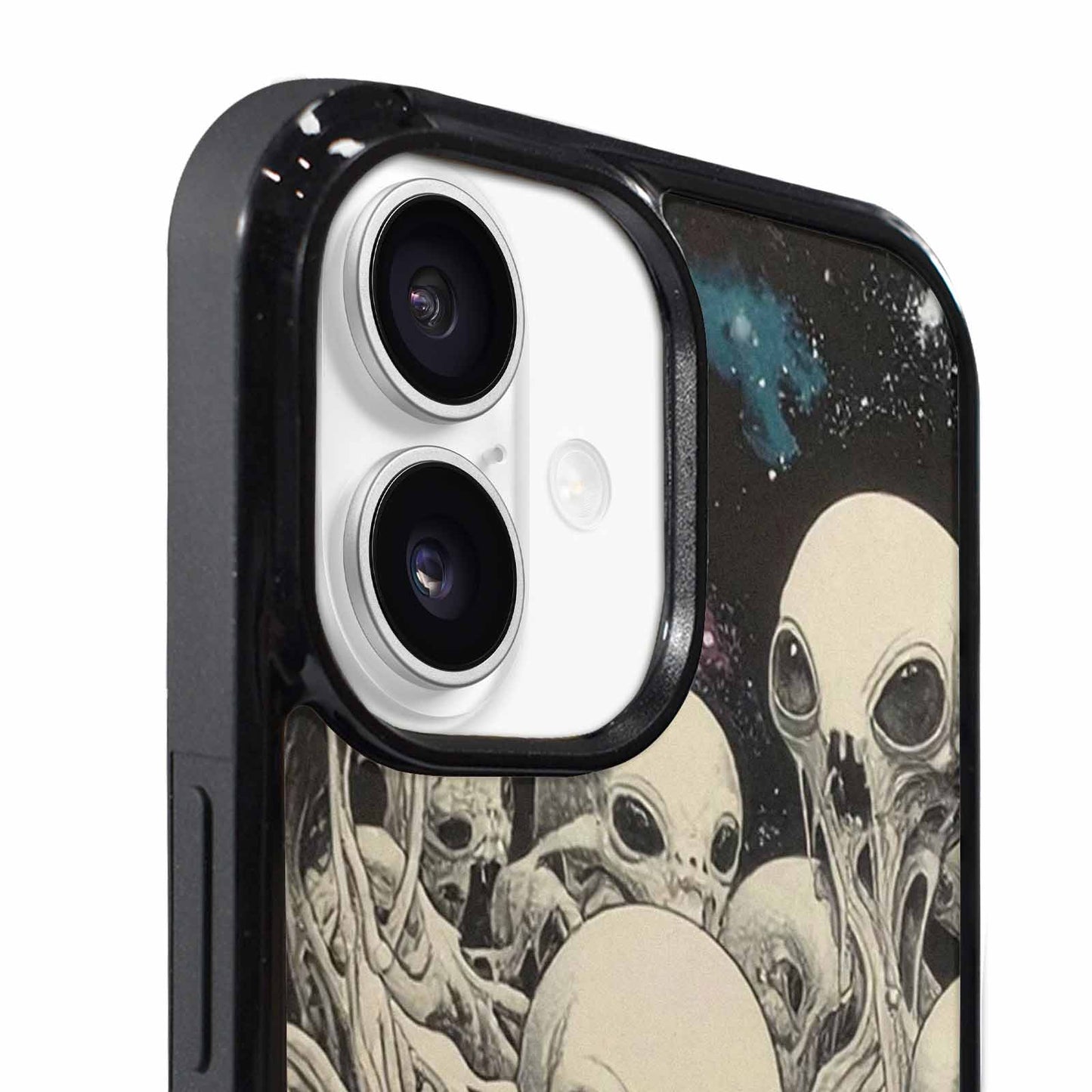 iPhone 17 Case — Melting Aliens Pattern Alien Scifi, Custom Print Case Cover