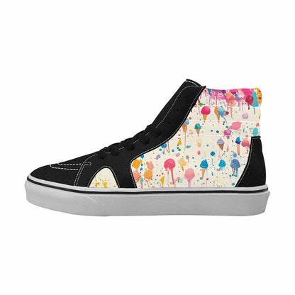 MEN'S Ice Cream Motif Ice High Top Canvas Grunge Custom Shoes