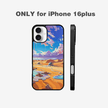 iPhone 16 Plus Case — Surrealist Desert Dreamscape, Custom Print Case Cover