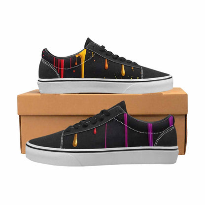 MEN'S Paint Splatter Canvas Lace-Up Wallpaper Art Custom Sneakers