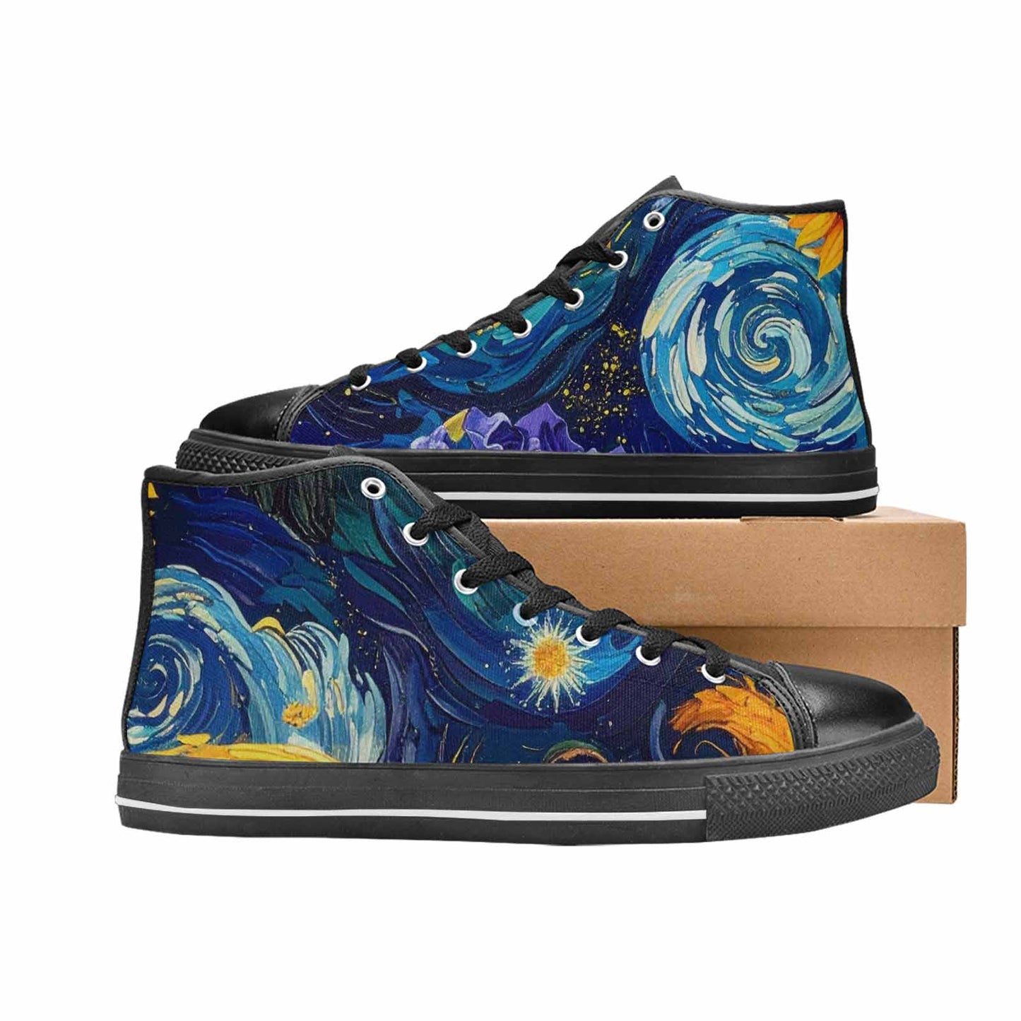 WOMEN'S Blend All Versions High Top Canvas Dark Academia Custom Sneakers