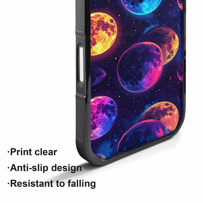 iPhone 17 Pro Max Case — Neon Winter Moon Cartoon Cute, Custom Designed Case Cover