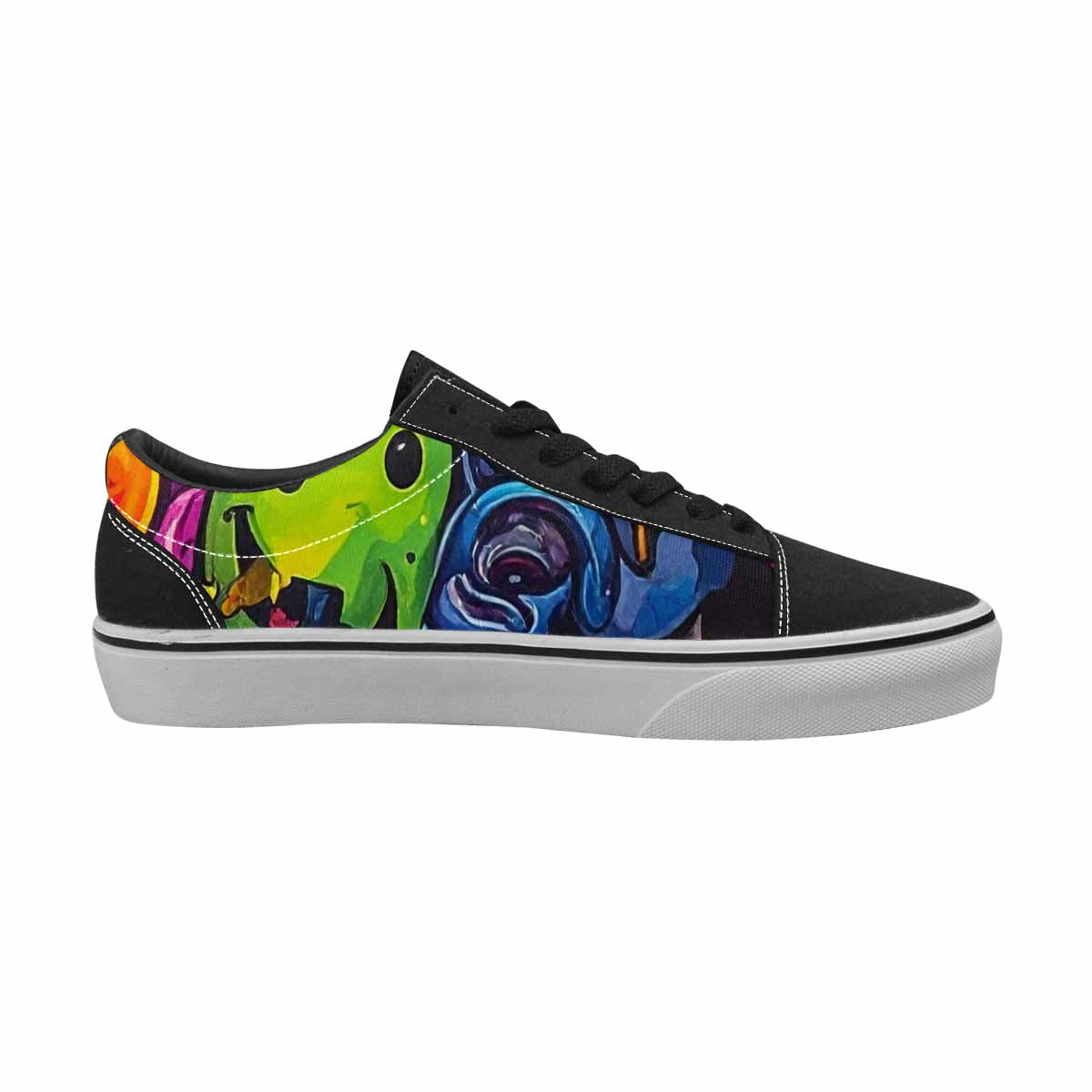 MEN'S Yellow Smiley Face Canvas Lace-Up Dreamcore Shoes