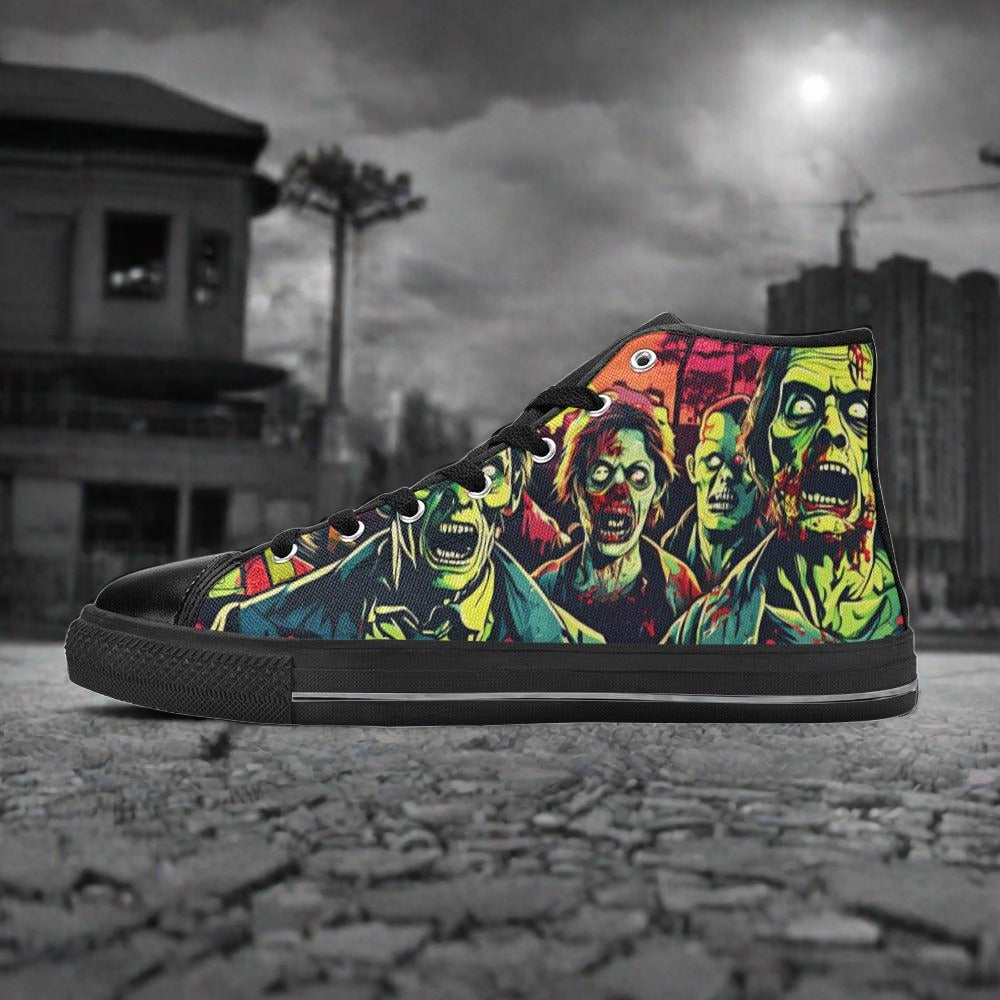 Phoenix Blue Gold Vivid Bold Art - Freaky Shoes