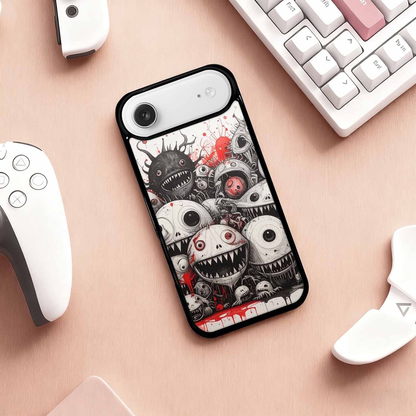 iPhone 17 Air Case — Multi Eye Monster Black Red Original, Custom Printed Phone Case
