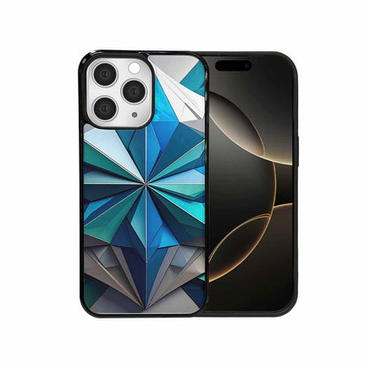 iPhone 15 Pro Max Case — Geometric Origami Art Pattern, Custom Print Case Cover