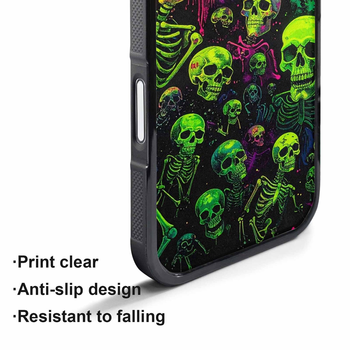 iPhone 17 Air Case — Skeletons Neon Green Glow Skeletons Original, Custom Art Phone Cover