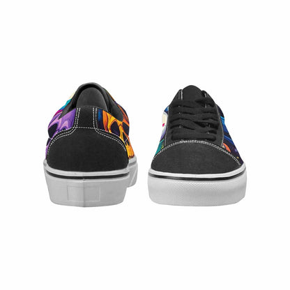 WOMEN'S Skeleton People Face Canvas Lace-Up Cottagecore Custom Sneakers