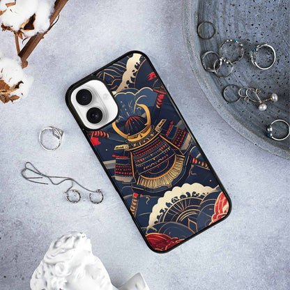 iPhone 16 Plus Case — Samurai Art Repeat Pattern, Custom Designed Case Cover