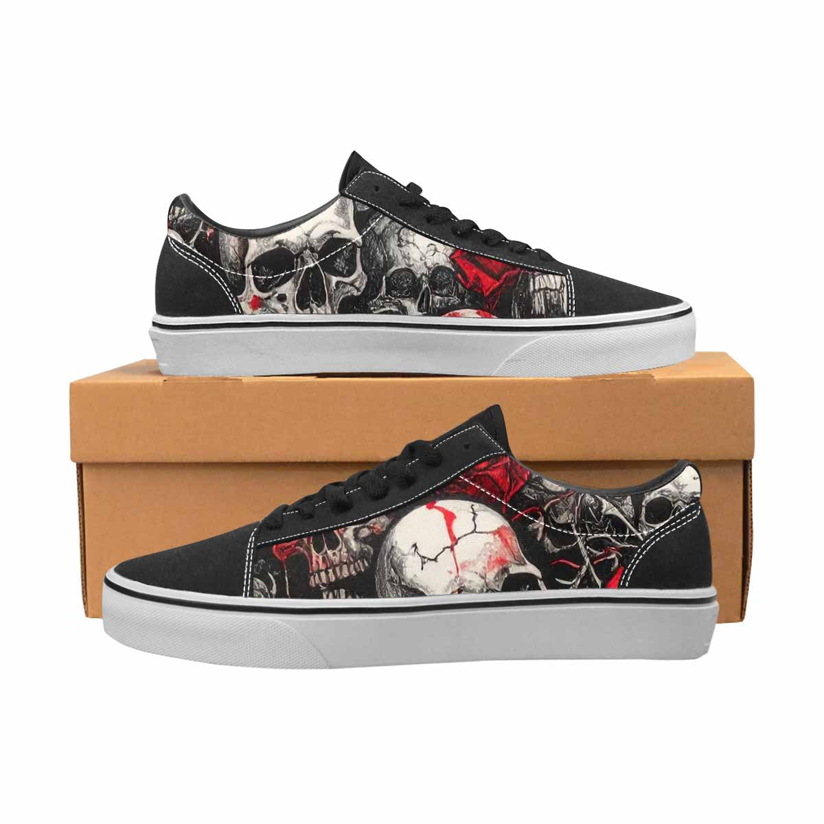 WOMEN'S Skull Roses Lace-Up Canvas Y2K Shoes
