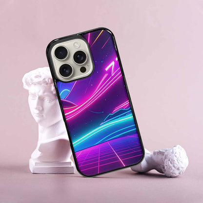 iPhone 16 Pro Case — 1980s Neon Cartoon Art Pattern, Custom Made Phone Cover