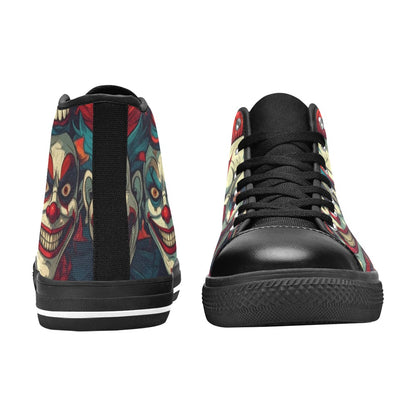 MEN'S Evil Circus Heads High Top Canvas Neon Fantasy Sneakers