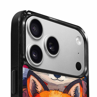 iPhone 17 Pro Max Case — Watercolor Kawaii Fox Watercolor Abstract, Custom Printed Phone Case