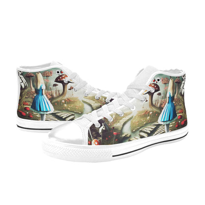 WOMEN'S Trippy Acid Art Creepy High Top Canvas Y2K Shoes