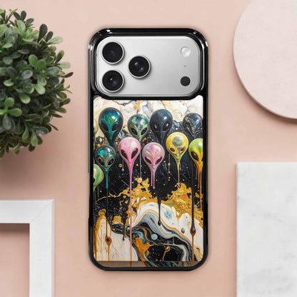 iPhone 17 Pro Max Case — Aliens Marblemelting Aliens Pa Alien Scifi, Custom Phone Case