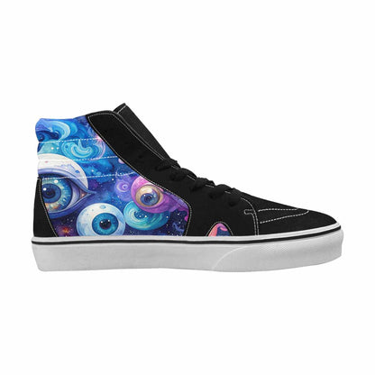 MEN'S Cartoon Eyeballs Galaxy High Top Canvas Aesthetic Custom Sneakers