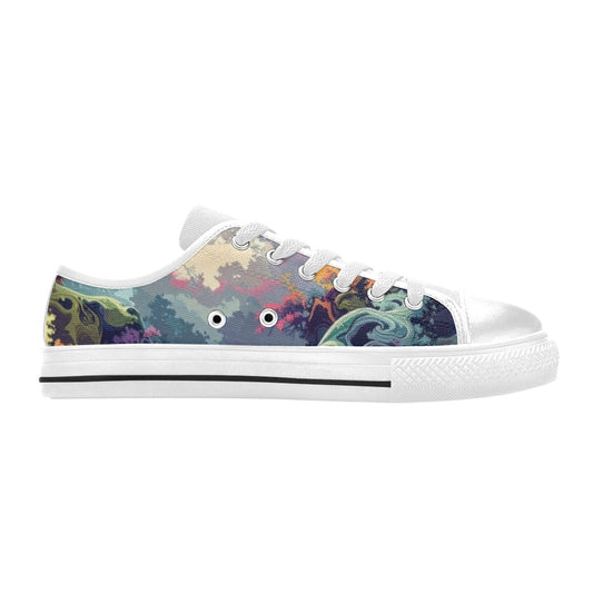 KIDS' Camo Design 1 Low Top Canvas Neon Fantasy Shoes