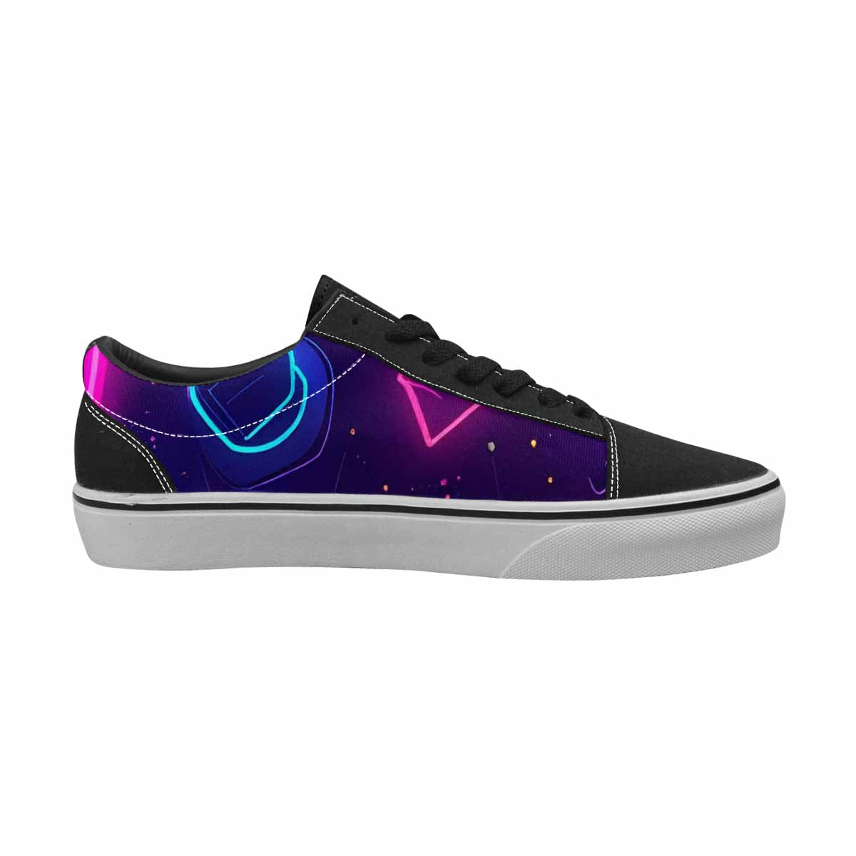 WOMEN'S 80s Retro Motif Lace-Up Canvas Dark Academia Custom Sneakers