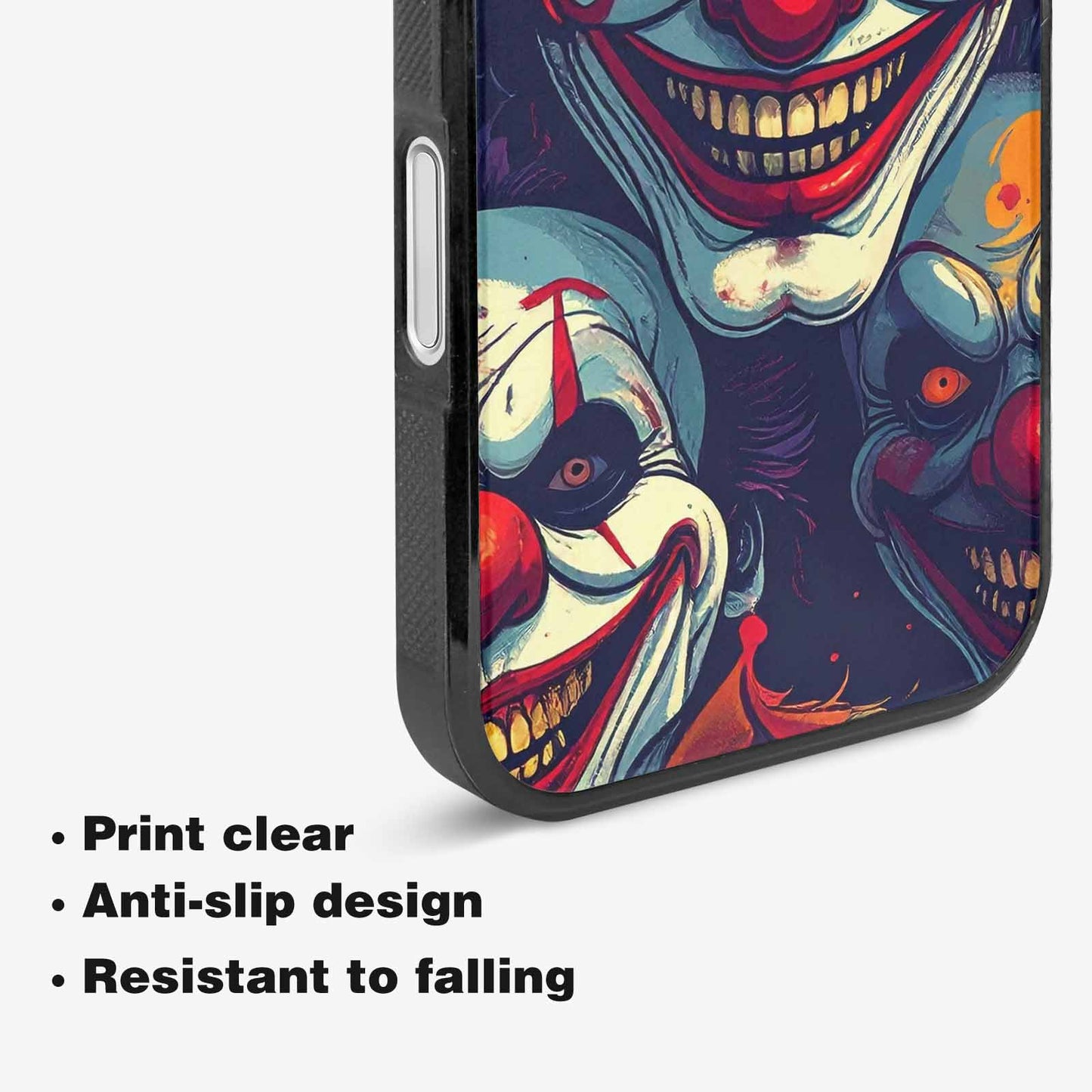 iPhone 16 Plus Case — Evil Clown Cartoon, Custom Phone Case