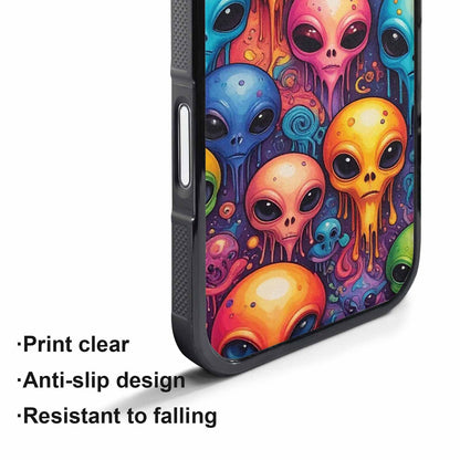 iPhone 17 Air Case — Melting Aliens Pattern Hundreds Of Alien, Unique Phone Case Design