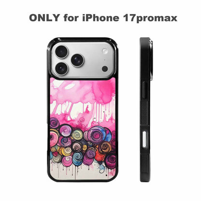iPhone 17 Pro Max Case — Tie Dye Swirls Black Tie Dye, Custom Phone Case