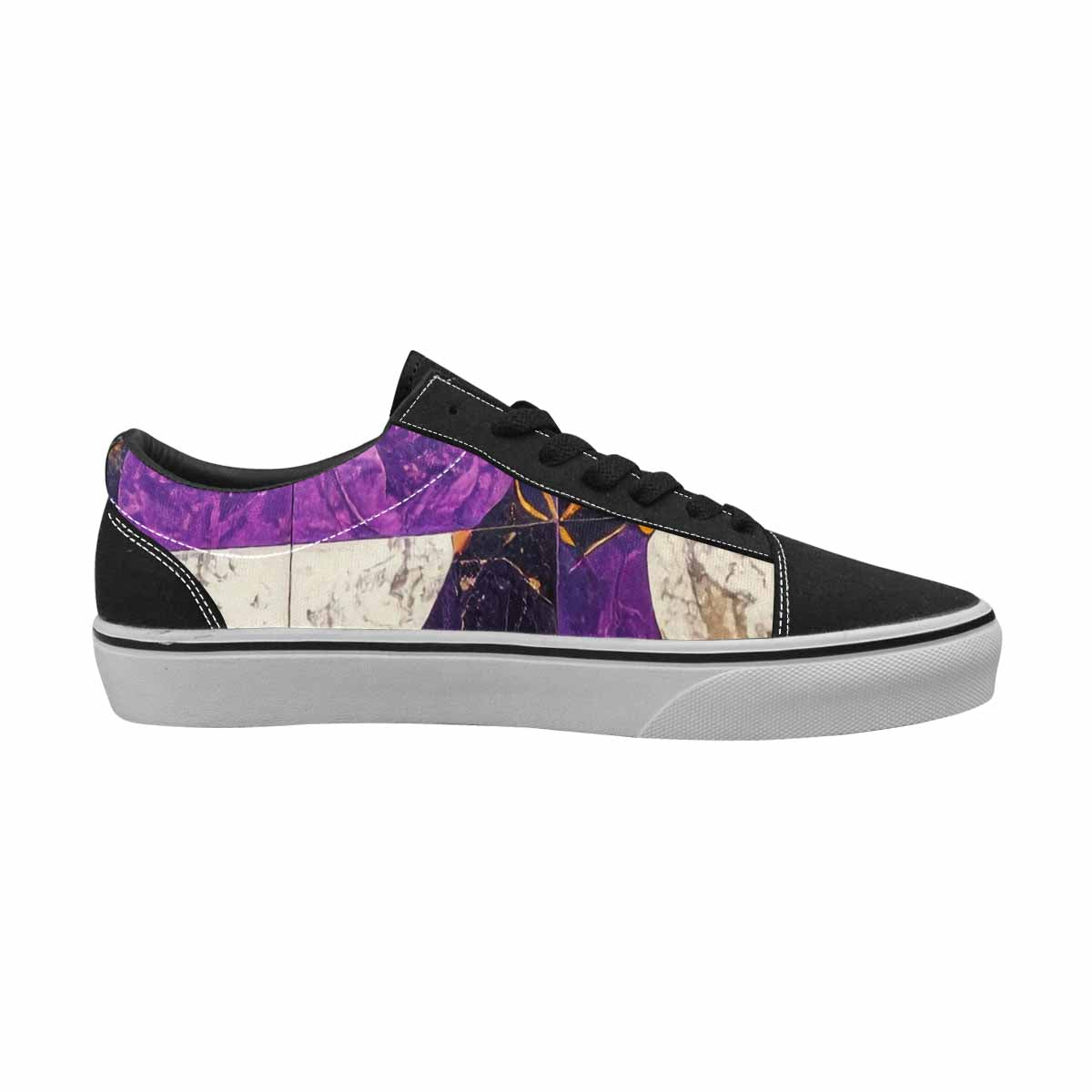 WOMEN'S Nonbinary Flag Color Canvas Lace-Up Aesthetic Custom Shoes