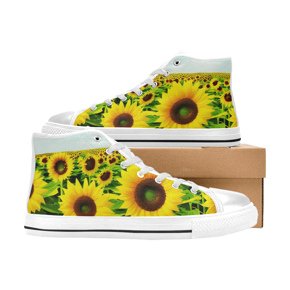 WOMEN'S Sunflowers Art 4 High Top Canvas Dreamcore Custom Shoes