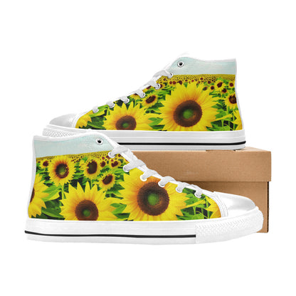 WOMEN'S Sunflowers Art 4 High Top Canvas Dreamcore Custom Shoes