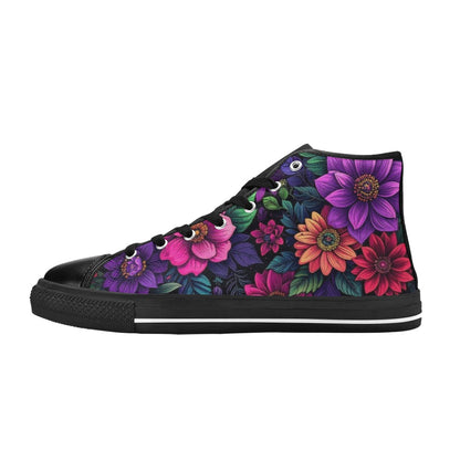 MEN'S Trippy Floral Chaos High Top Canvas Surreal Shoes
