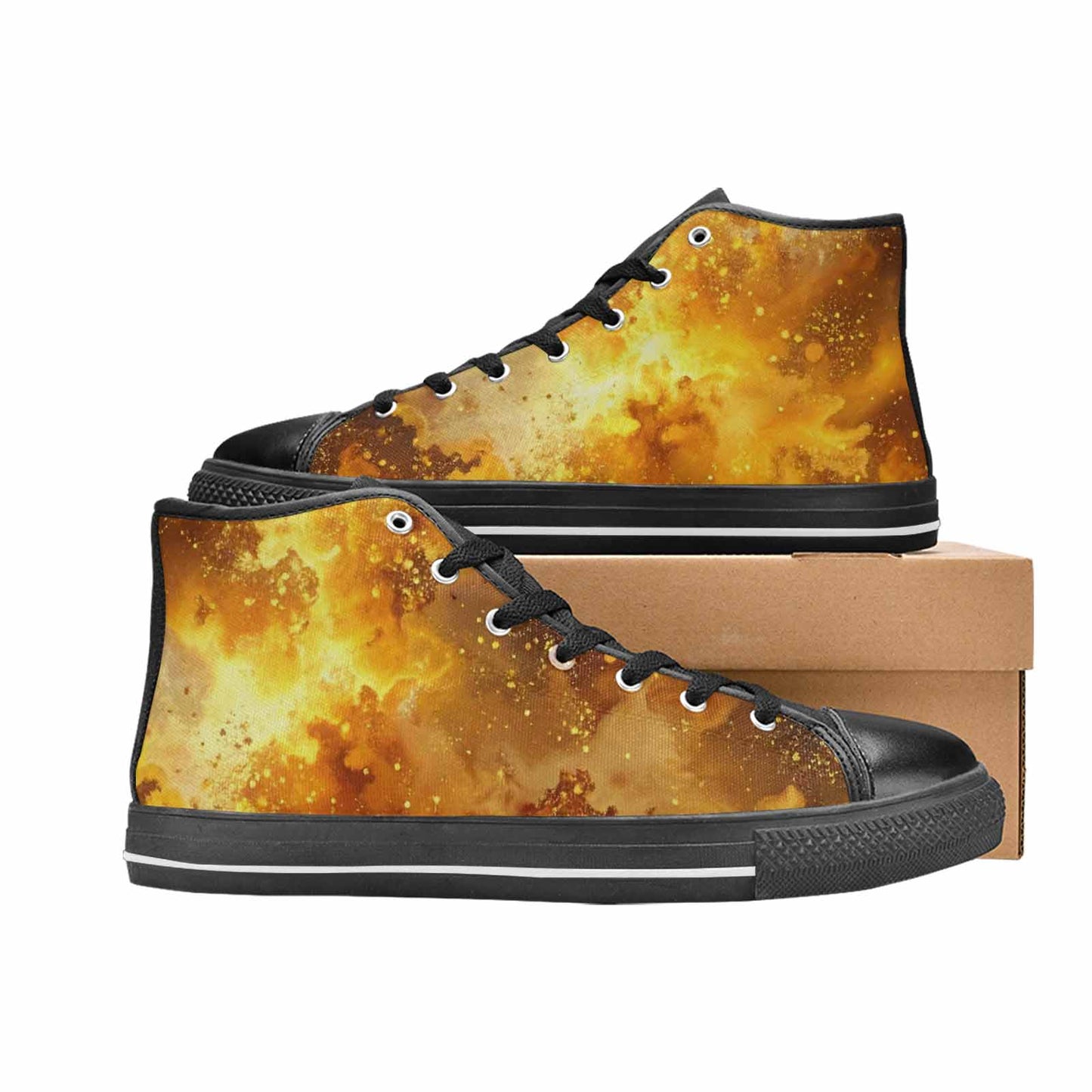 WOMEN'S Galaxy Art - High Top Canvas Wallpaper Art Shoes