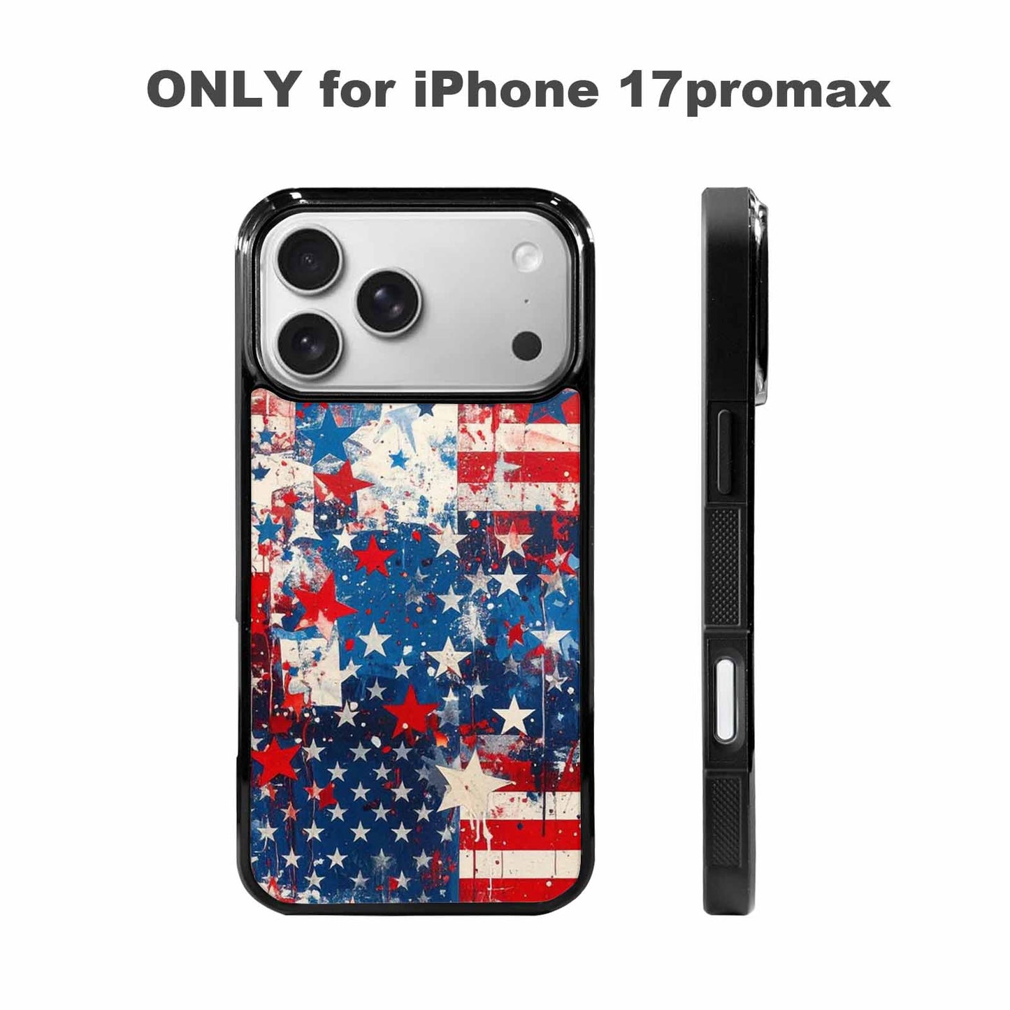 iPhone 17 Pro Max Case — Patriotic Stars And Stripes Galaxy Space, Custom Made Phone Cover