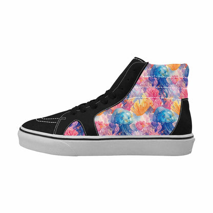 MEN'S Fish Scale Coral High Top Canvas Dreamcore Custom Sneakers