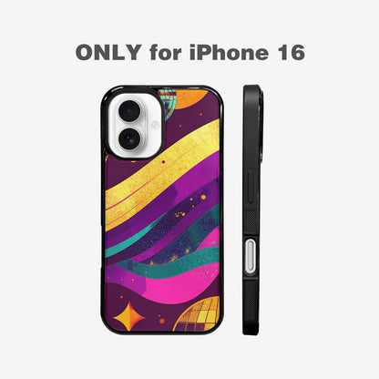iPhone 16 Case — 1970s Disco Art Pattern, Personalized Phone Case