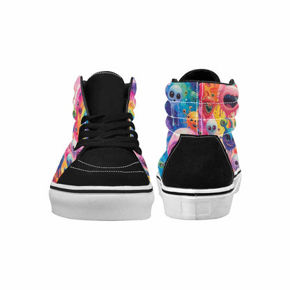 MEN'S Aliens  Tie Dye High Top Canvas Dark Academia Custom Sneakers