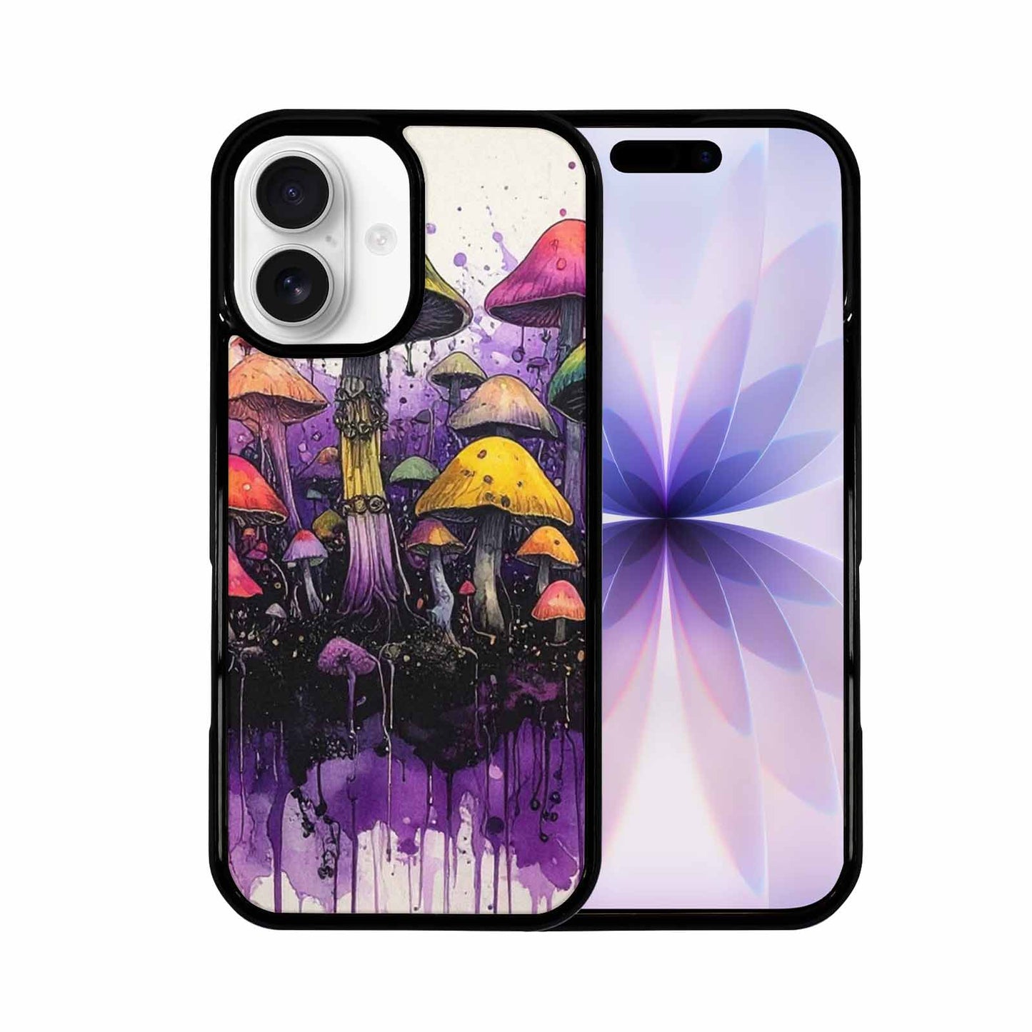 iPhone 17 Case — Black &amp; Purple Ink Original Art, Custom Art Phone Cover