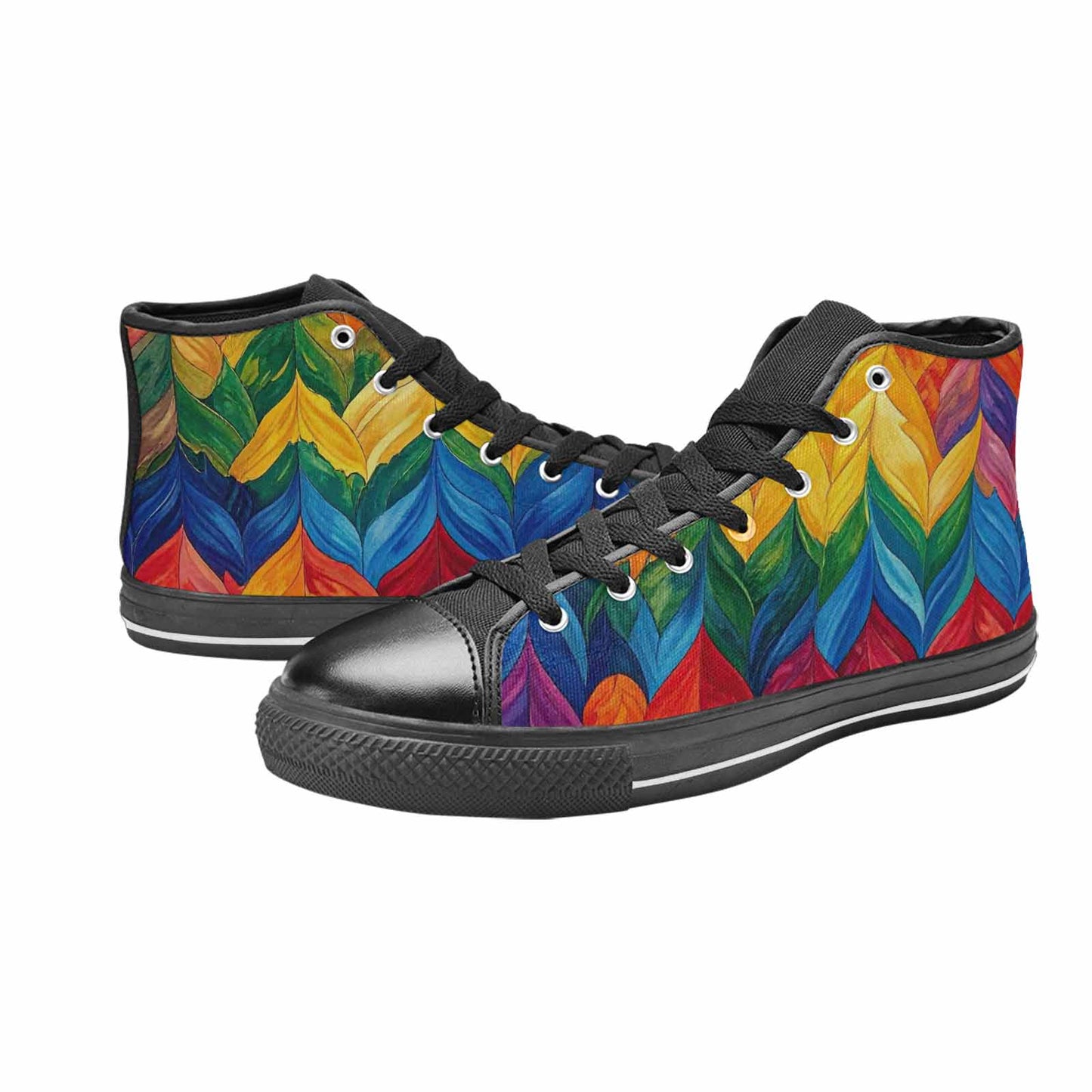 MEN'S Rainbow Pride Flag High Top Canvas Y2K Custom Sneakers