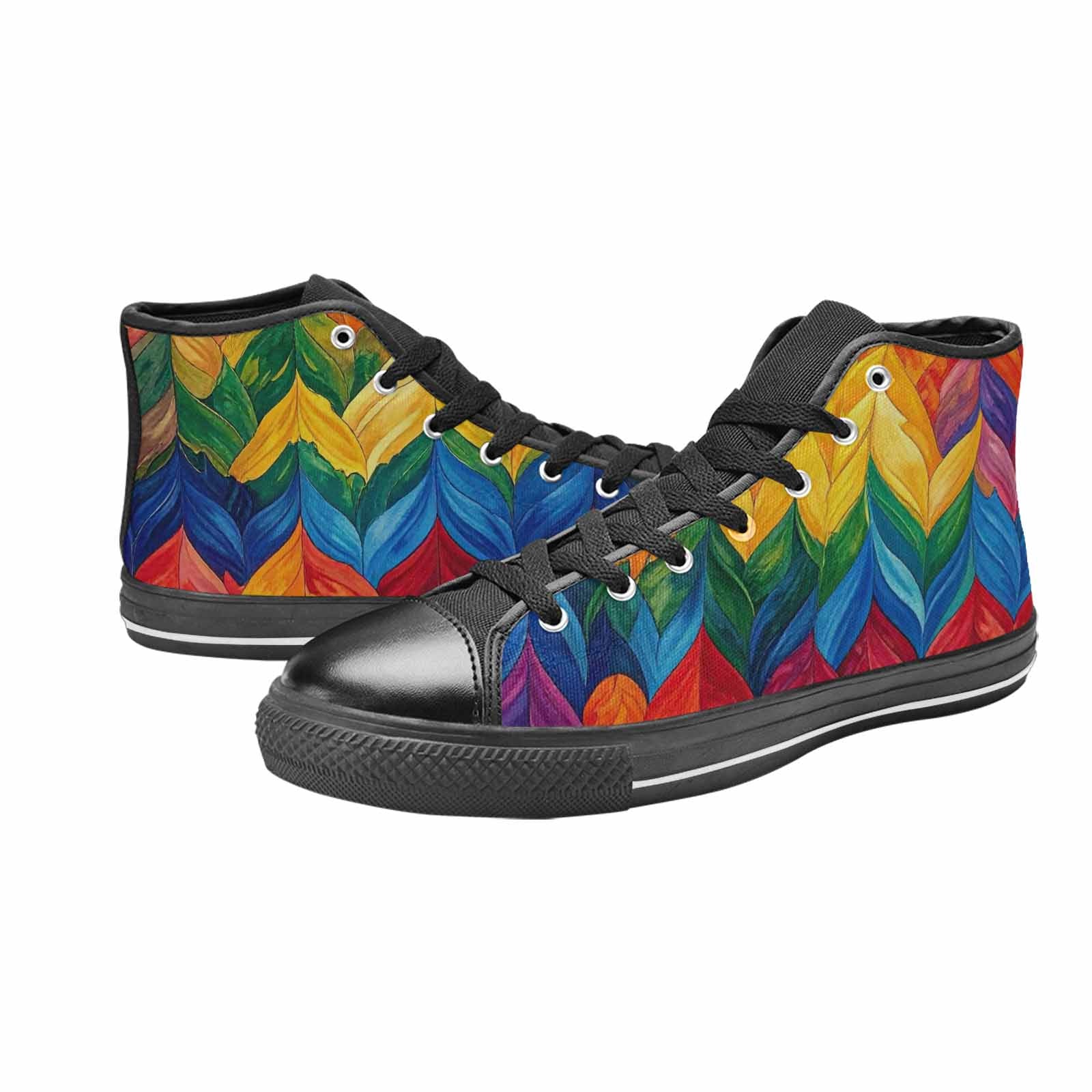 MEN'S Rainbow Pride Flag High Top Canvas Y2K Custom Sneakers