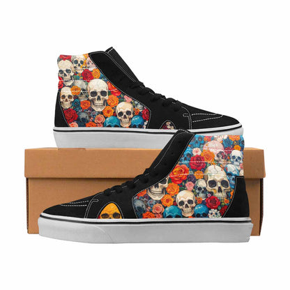 MEN'S Skulls High Top Canvas Statement Melting Art Limited Edition Sneakers