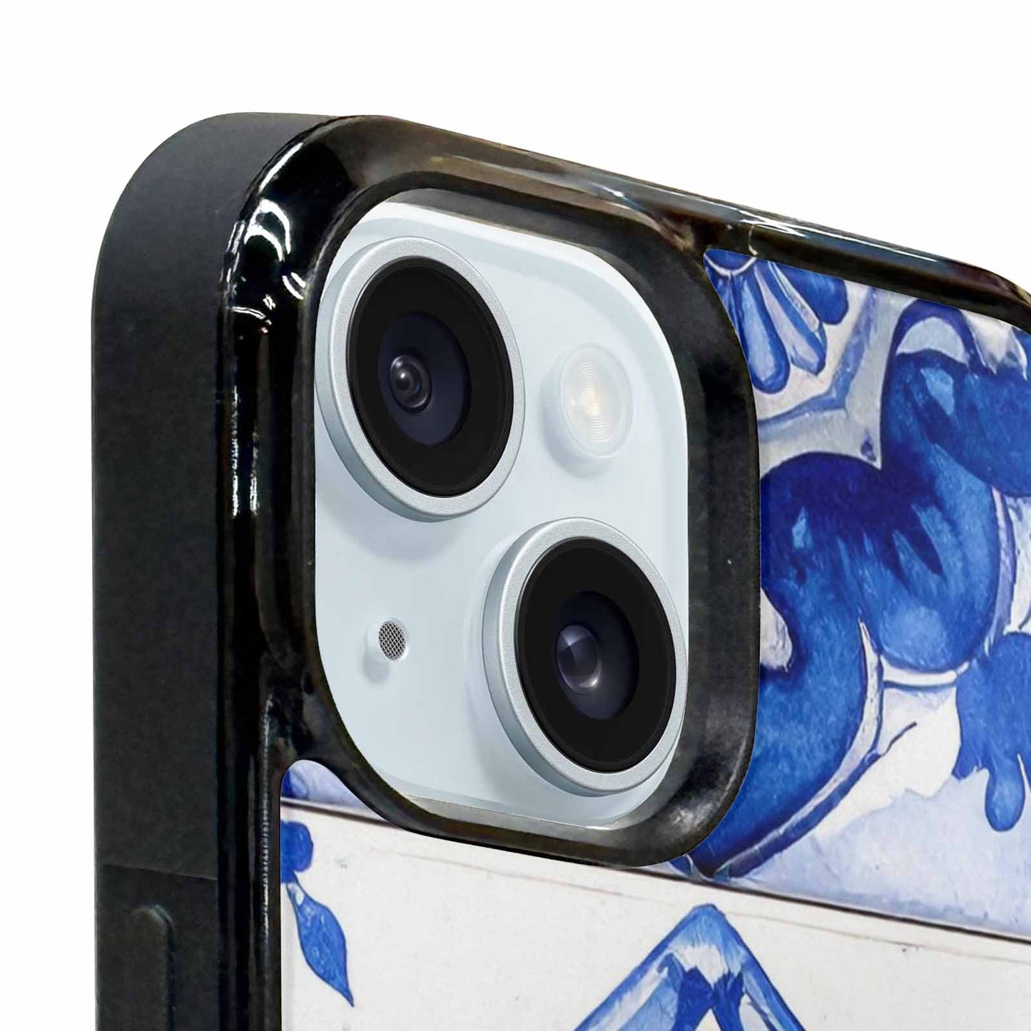 iPhone 15 Plus Case — Mexican Talavera Tile Pattern Floral Geometric, Custom Art Phone Cover