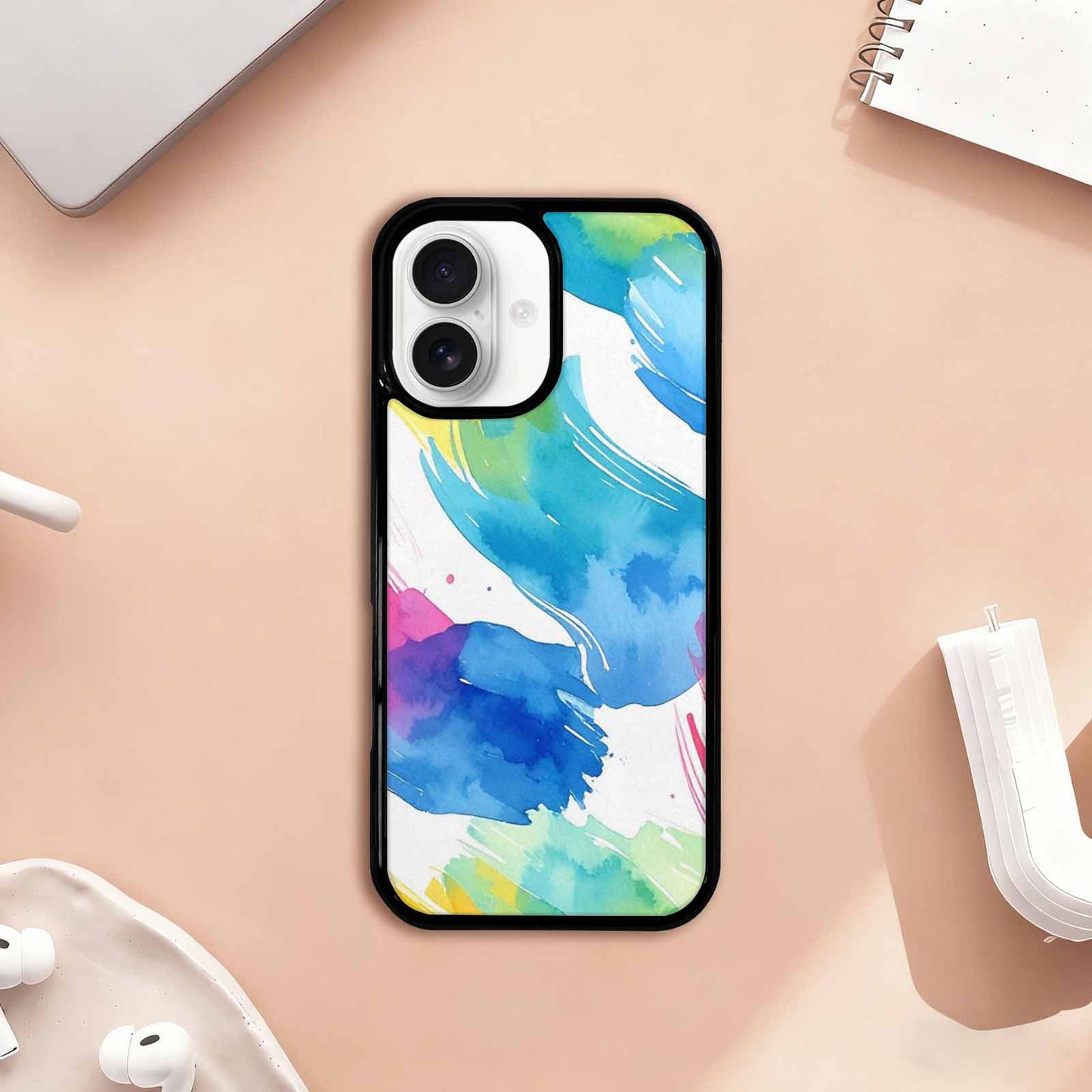 iPhone 17 Case — Trans Strong Watercolor Seamless Watercolor Abstract, Custom Art Phone Cover
