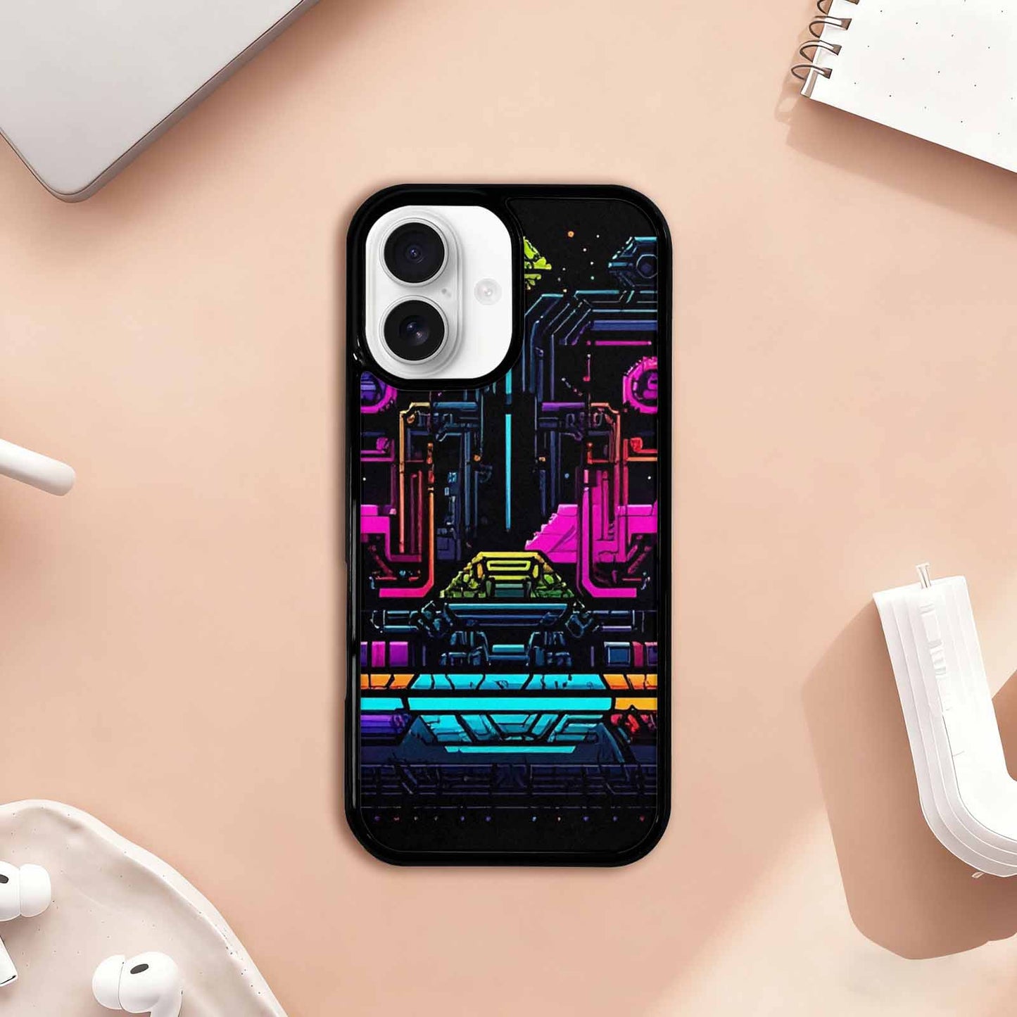 iPhone 17 Case — Retro Pixel Art Pattern, Retro Vintage, Custom Print Case Cover