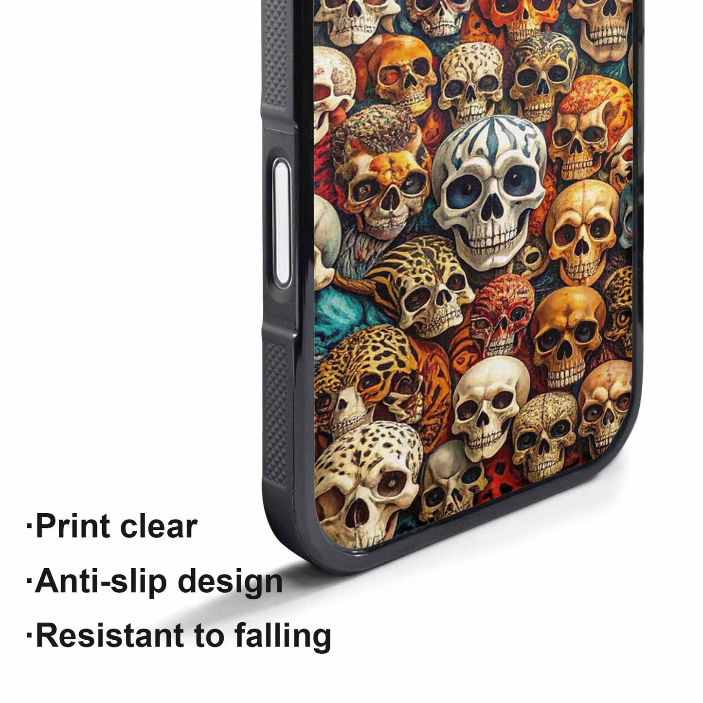 iPhone 17 Pro Max Case — Skulls Animal Printskulls Patt Gothic Skulls, Original Design Phone Case