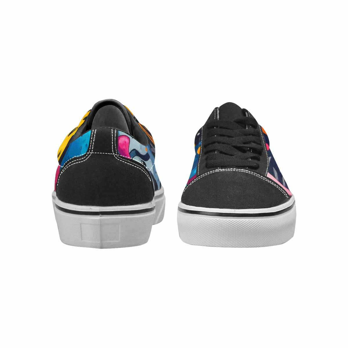 WOMEN'S Melting Aliens Lace-Up Canvas Vivid Custom Sneakers
