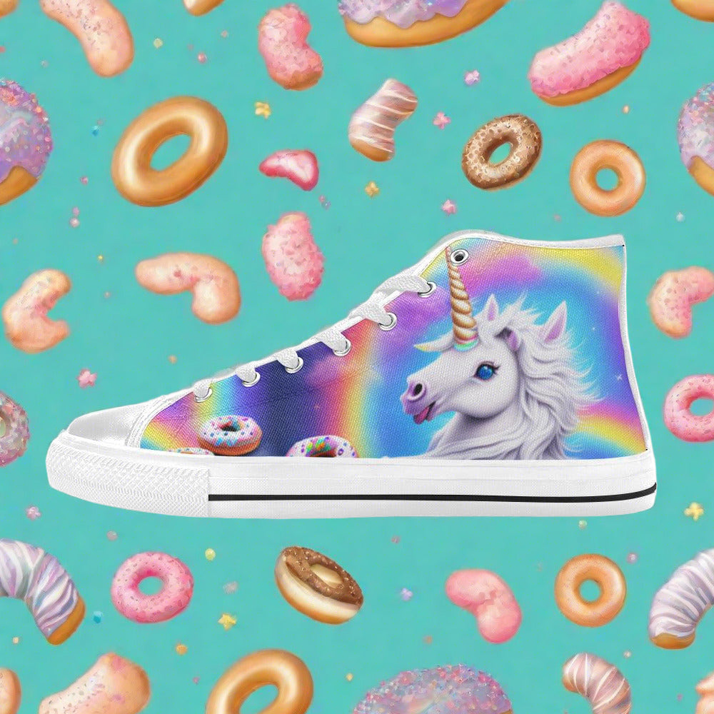 Butterfly Rainbow Vivid Multicolor Unique WOMEN Bold Art - Freaky Shoes | Custom Art Sneakers