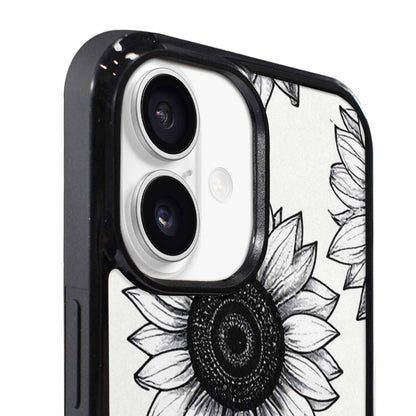 iPhone 17 Case — Minimalist Black Line Art Floral, Unique Phone Case Design