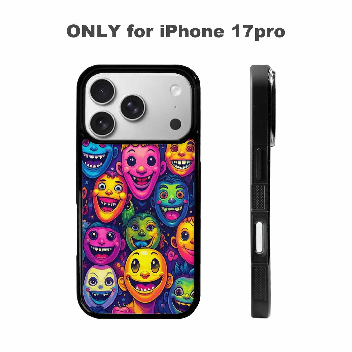 iPhone 17 Pro Case — Small Funny Looking Cartoon People Cartoon, Customized Protective Case