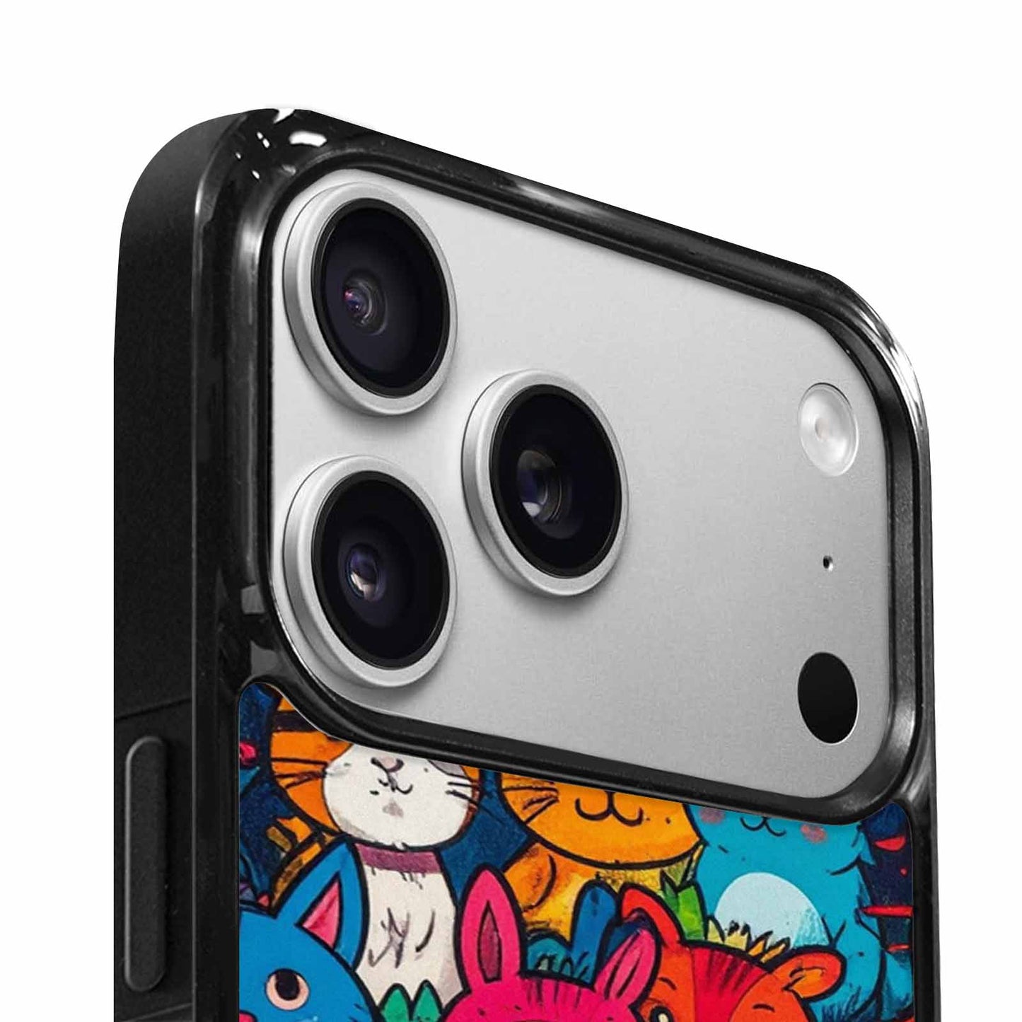 iPhone 17 Pro Case — Seamless Tileable Pattern Of Overlapping Cartoon, Custom Phone Case